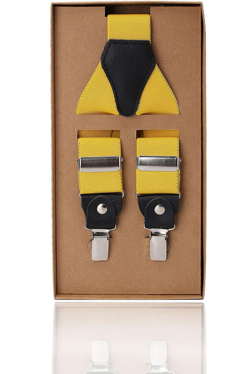 Sarı Renk Deri Bağlantılı Erkek Pantolon Askısı PAN35