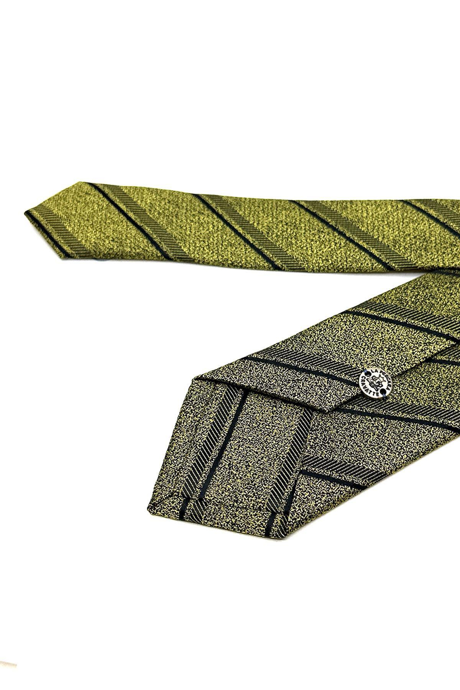 Sarı - Siyah Çizgi Desen İnce Kravat SK7851