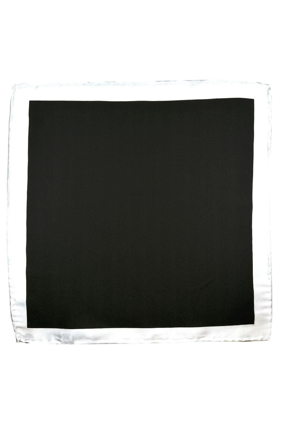 Siyah - Beyaz Düz Erkek Cep Mendili SPS647-133