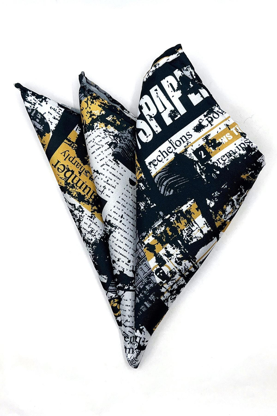 Siyah - Beyaz Motif Desen Erkek Cep Mendili SPS547-2