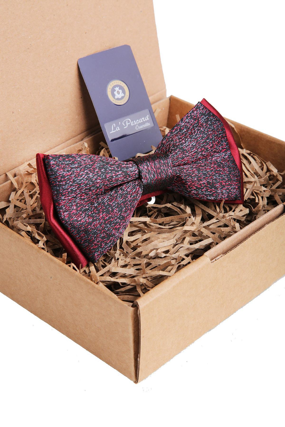 Siyah - Bordo Kum Desen Papyon P939