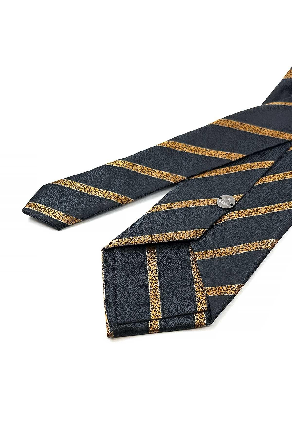 Siyah Çizgi Desen Mendilli Klasik Kravat KK12667