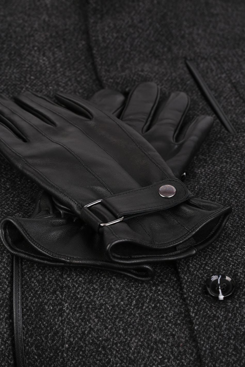 Siyah Erkek Deri Eldiven EL07