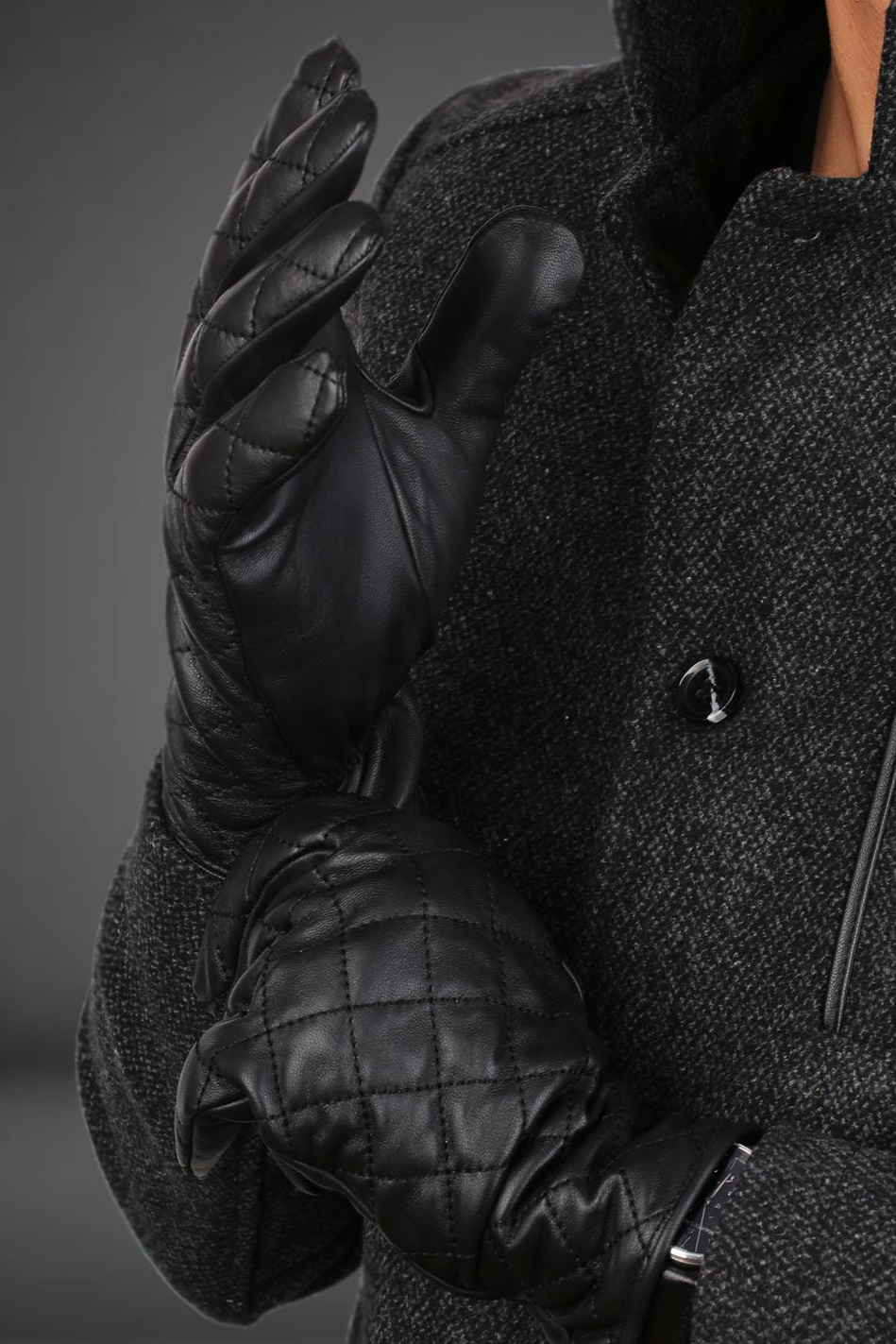 Siyah Erkek Deri Eldiven EL09