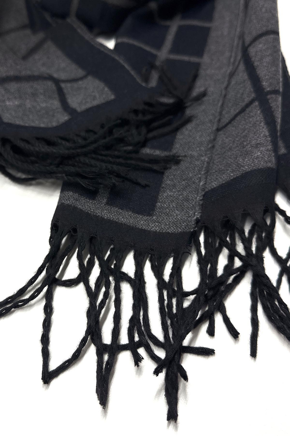 Siyah - Gri Ekose Desen Erkek Kaşkol K407