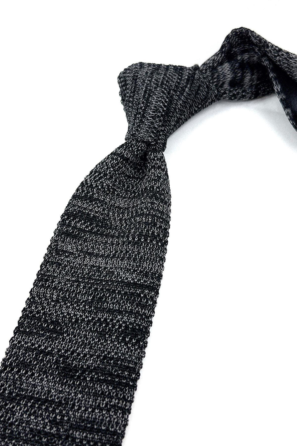 Siyah - Gri Kırçıllı Örgü Kravat ÖR8367
