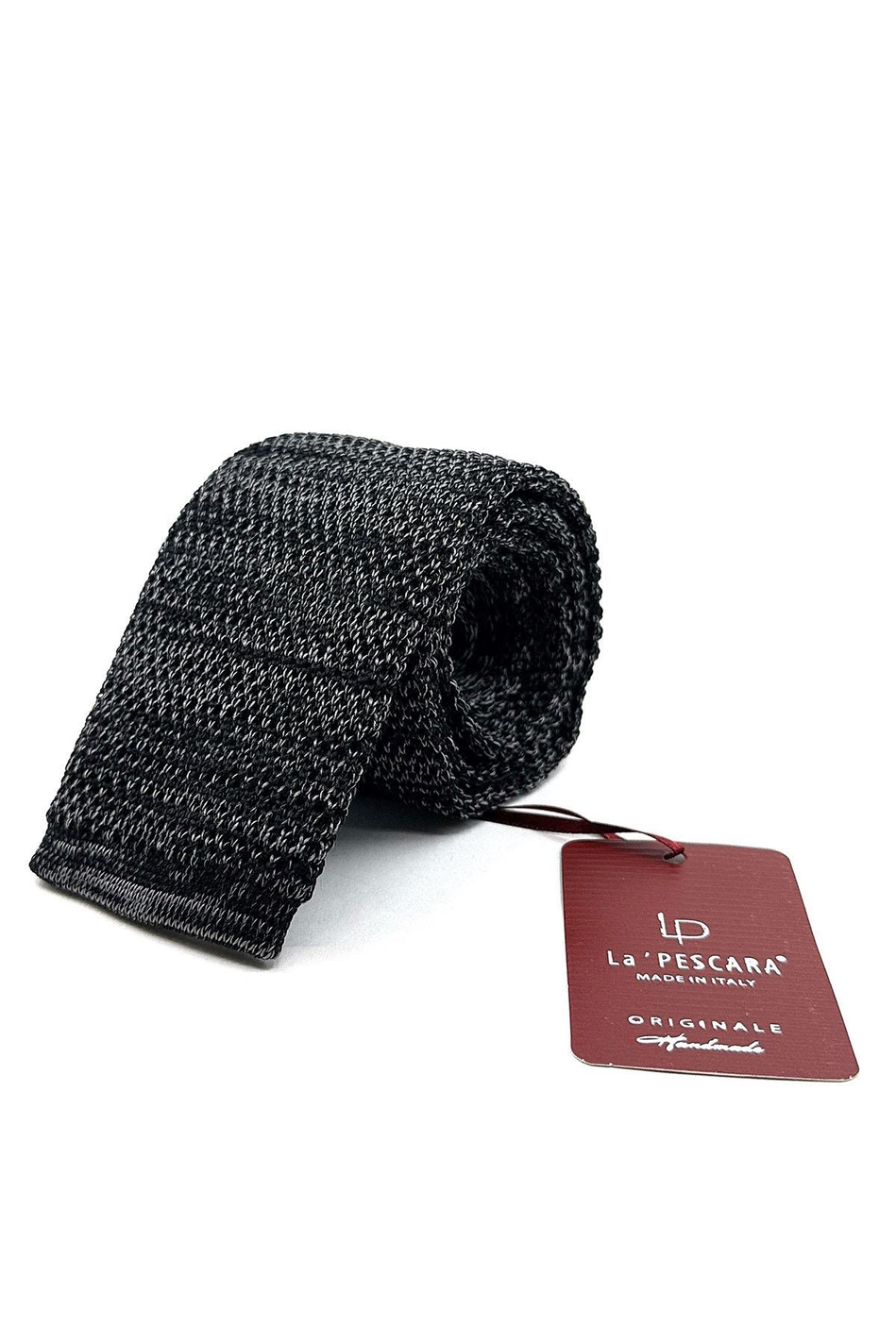 Siyah - Gri Kırçıllı Örgü Kravat ÖR8367