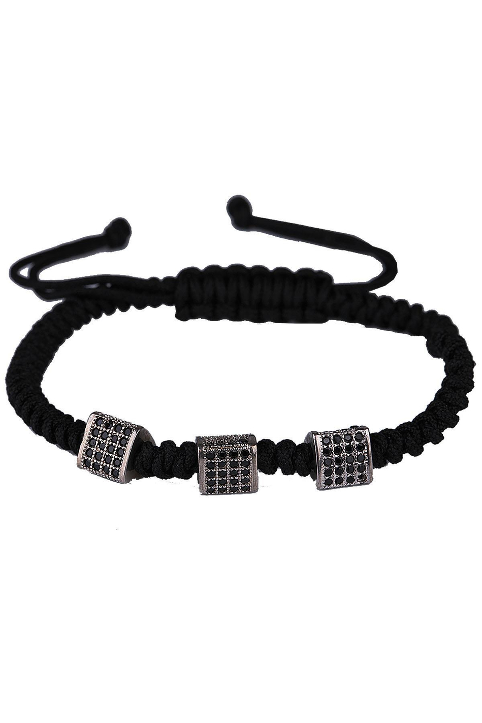 Siyah İpli Makrome Erkek Bileklik BLK1595