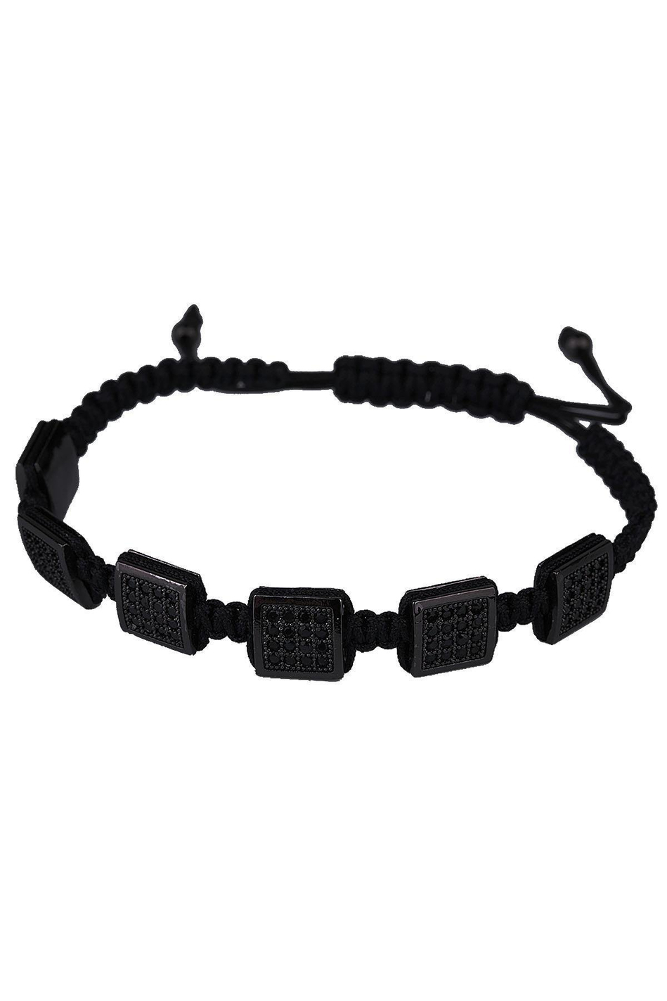 Siyah İpli Makrome Erkek Bileklik BLK1586