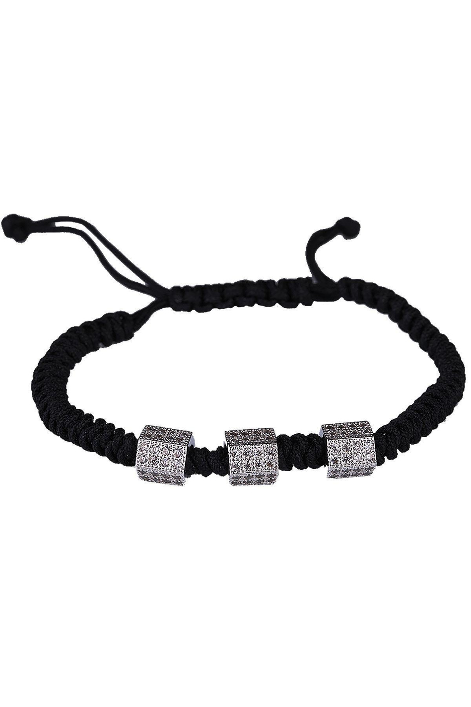 Siyah İpli Makrome Erkek Bileklik BLK1592