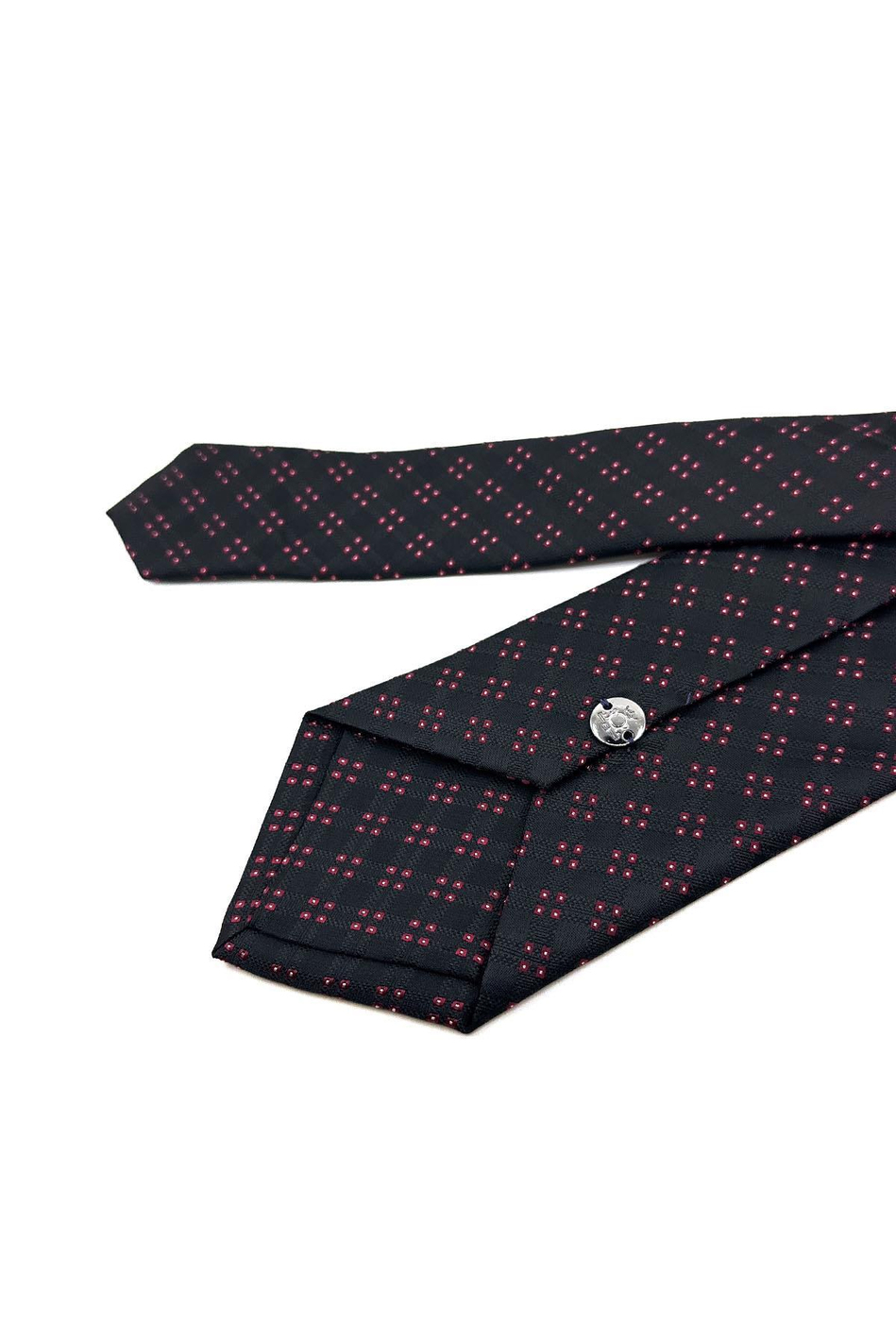 Siyah Kare Desen Mendilli Klasik Kravat KK11388