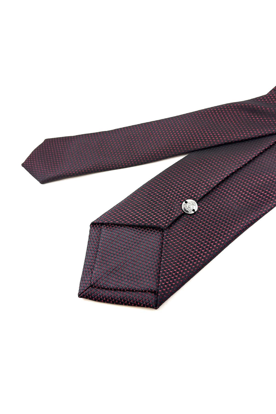 Siyah - Kırmızı Nokta Desen Mendilli Klasik Kravat KK11147