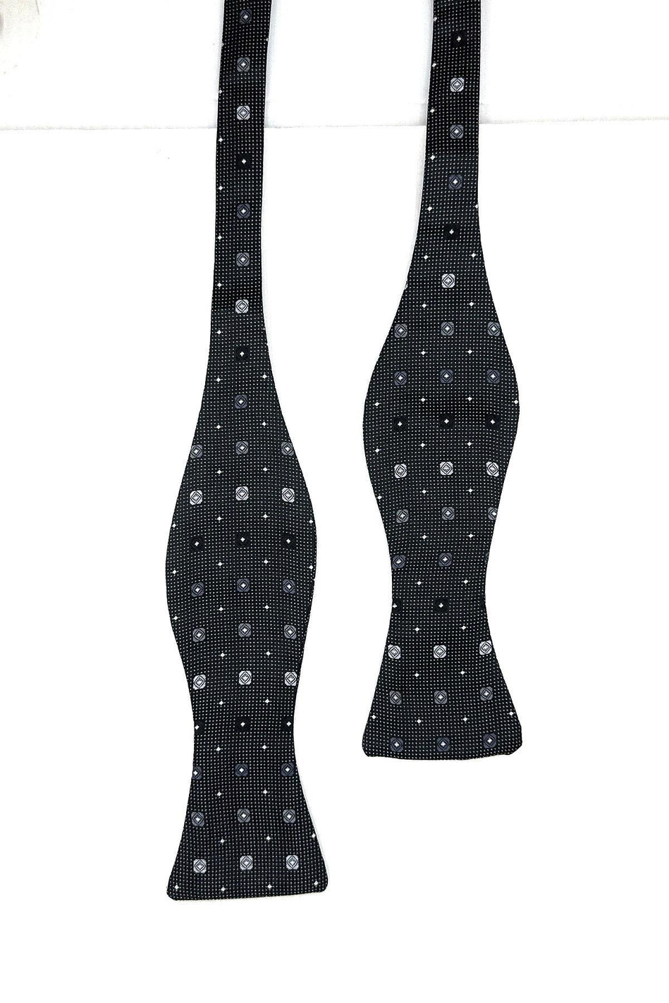 Siyah Küçük Desen Açık Papyon AP136