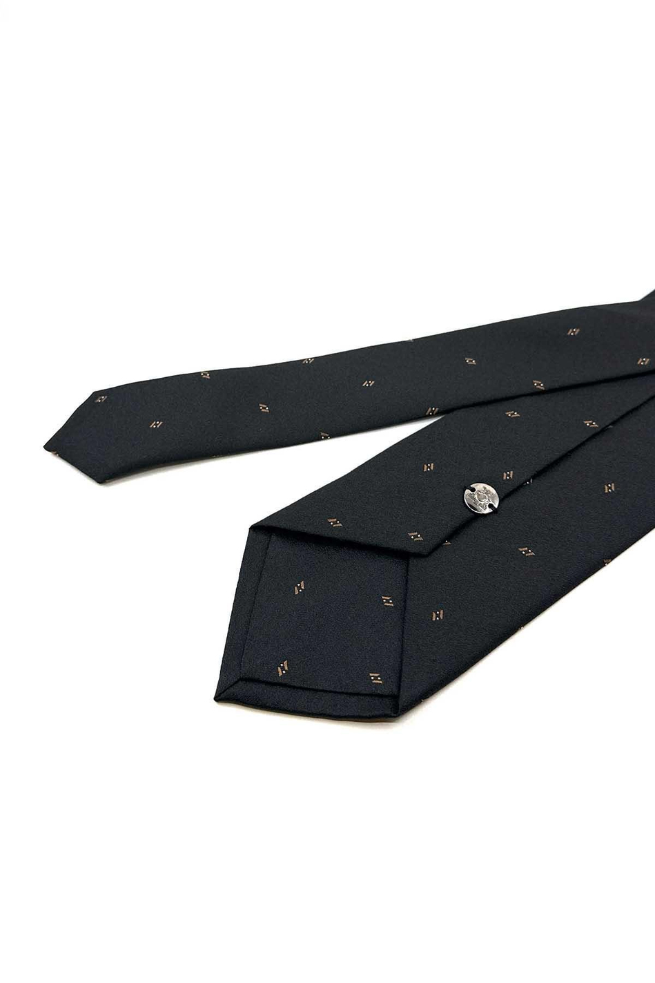 Siyah Küçük Desen Mendilli Klasik Kravat KK12465