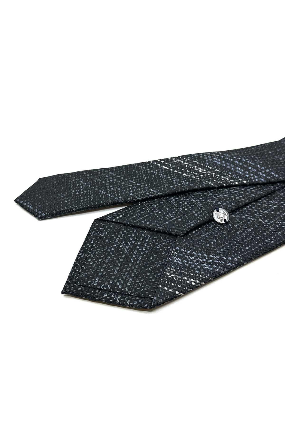 Siyah Kum Desen Mendilli Klasik Kravat KK12932