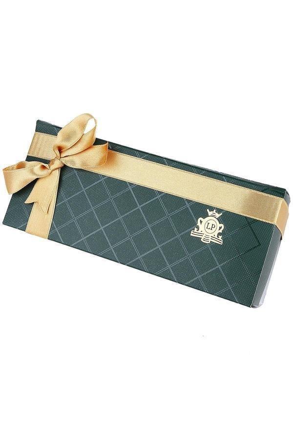 Siyah Mendilli Kravat Siyah Kol Düğmesi Hediye Seti OS580