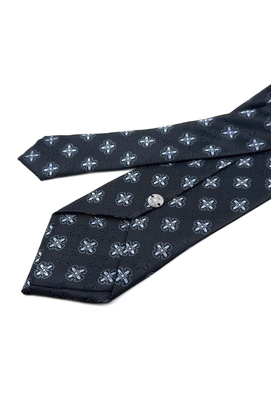 Siyah Motif Desen Mendilli Klasik Kravat KK11929