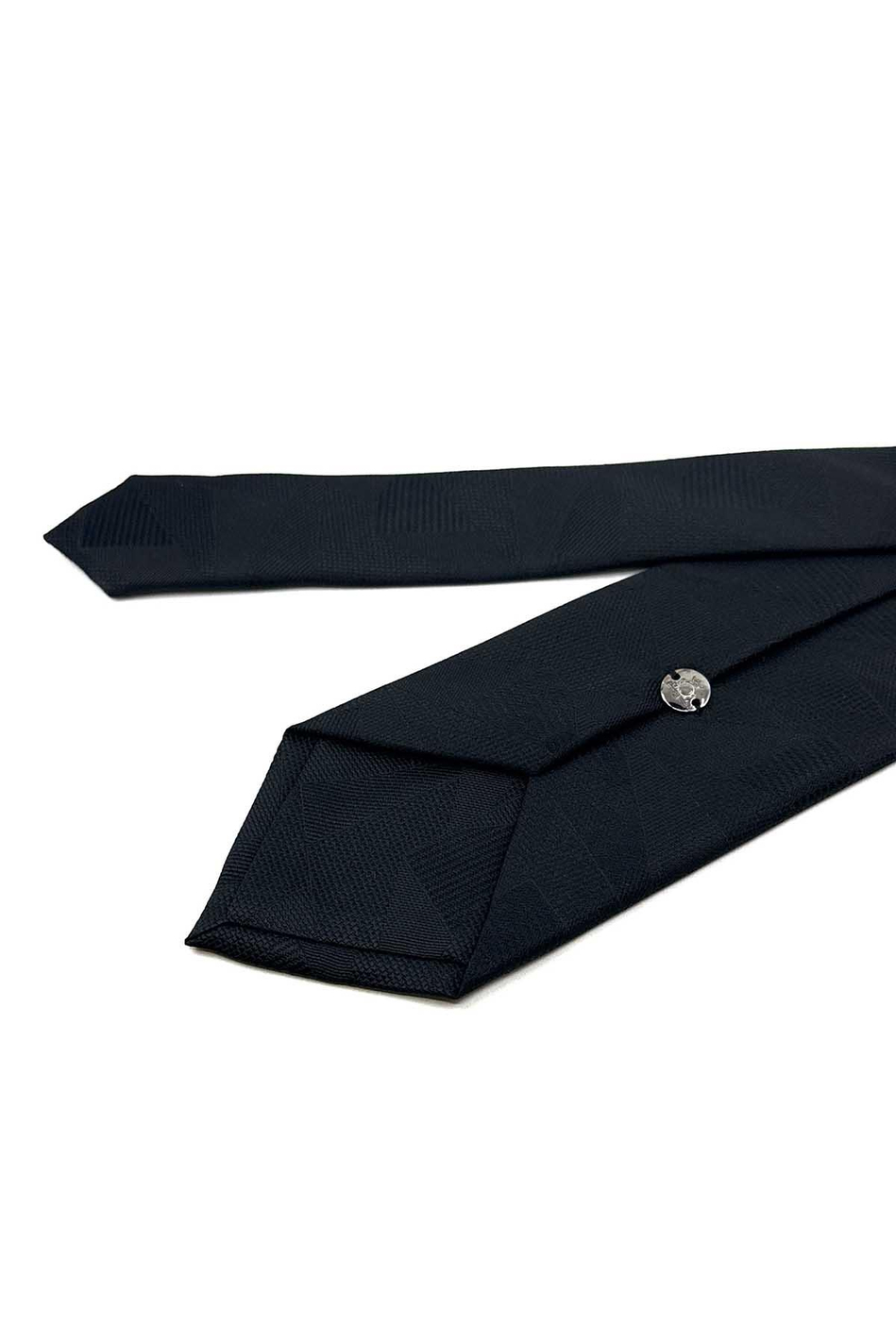 Siyah Motif Desen Mendilli Klasik Kravat KK12292