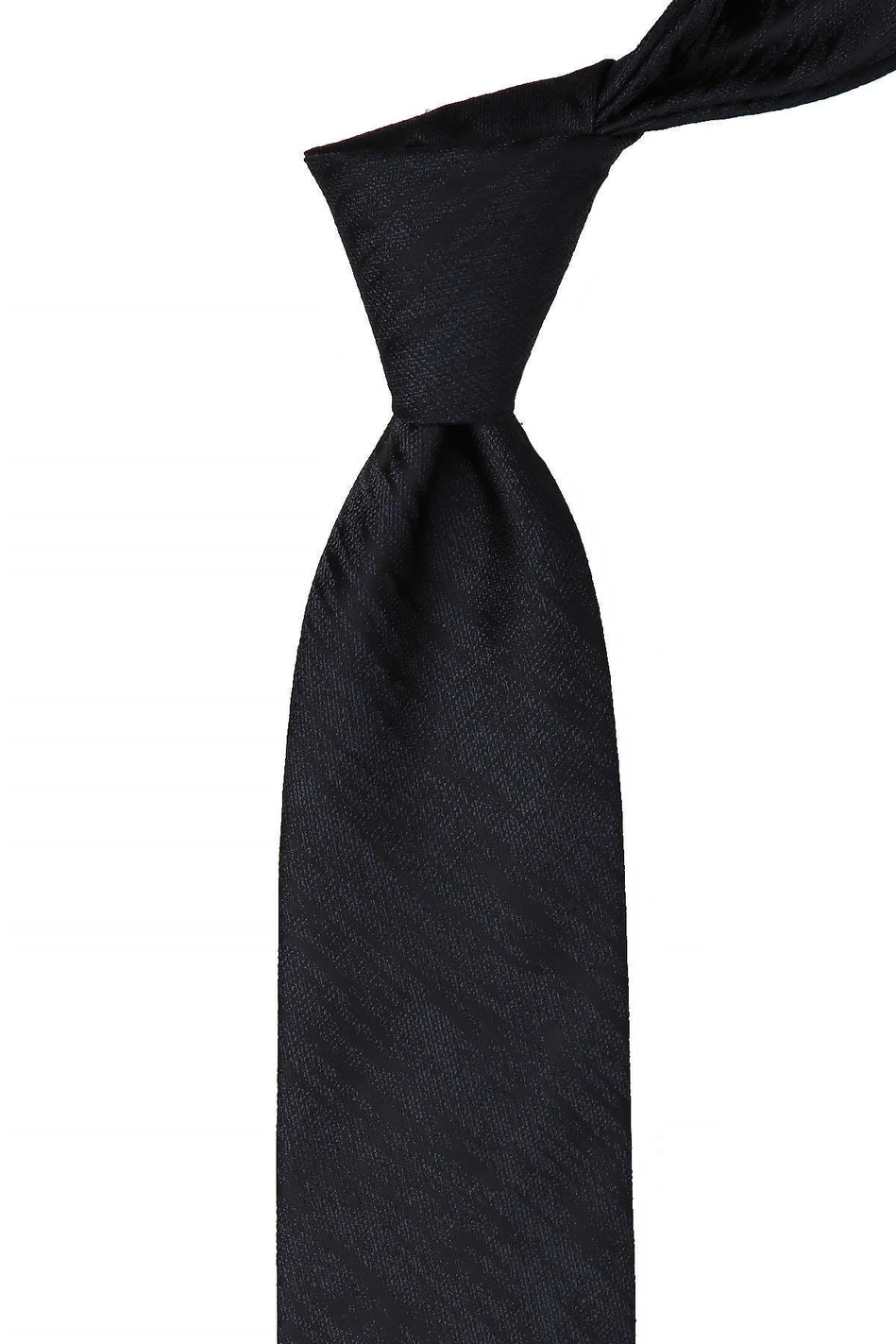 Siyah Motif Desen Mendilli Klasik Kravat KK10523