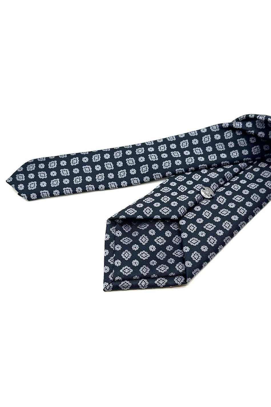 Siyah Motif Desen Mendilli Klasik Kravat KK12988