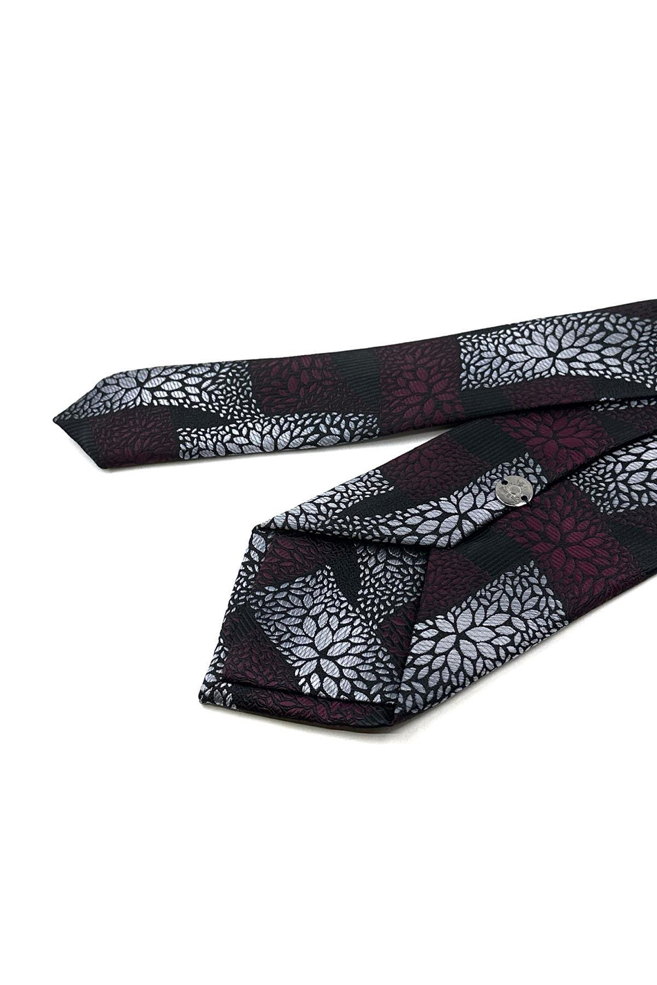 Siyah Motif Desen Mendilli Klasik Kravat KK12052