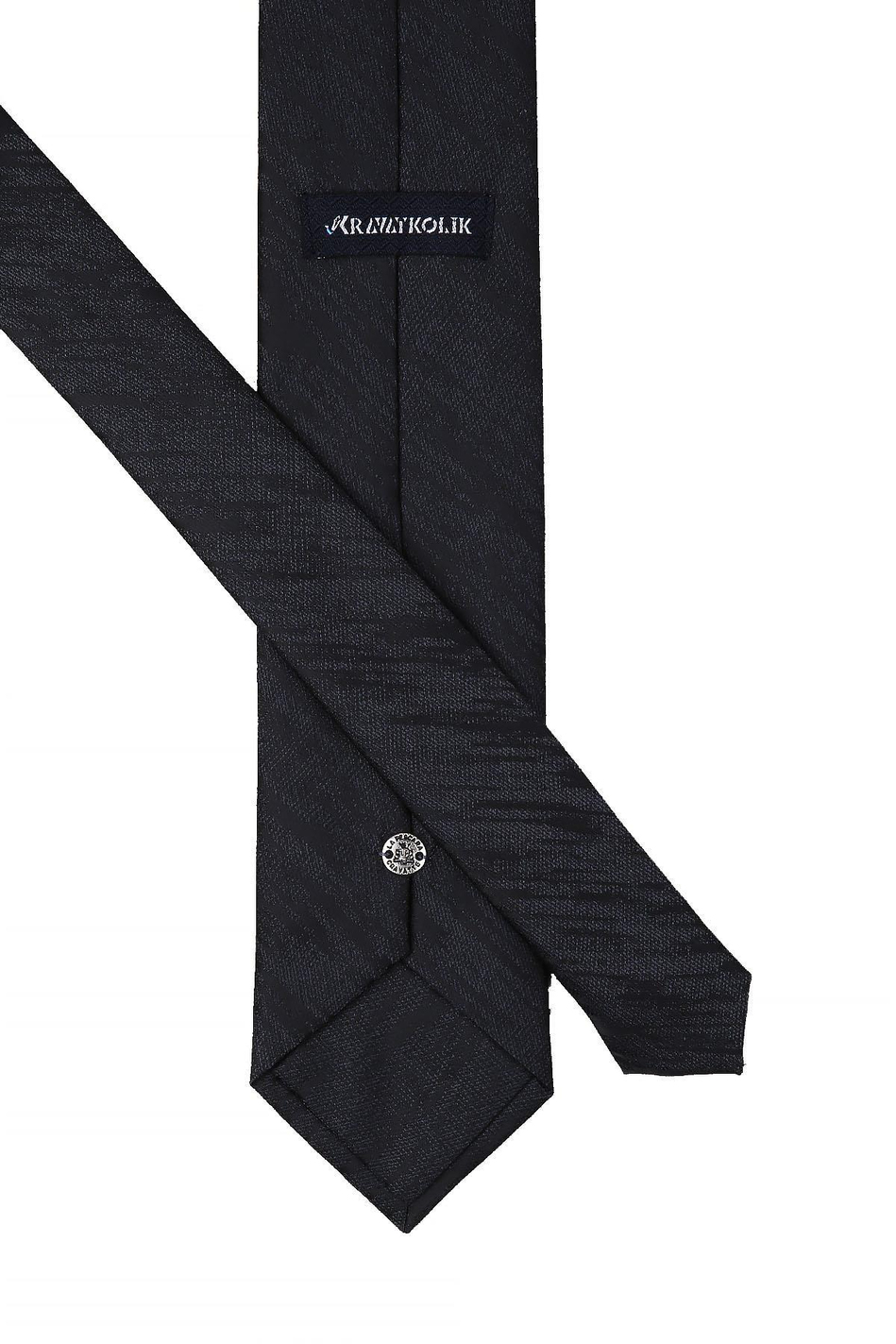 Siyah Motif Desen Mendilli Klasik Kravat KK10523