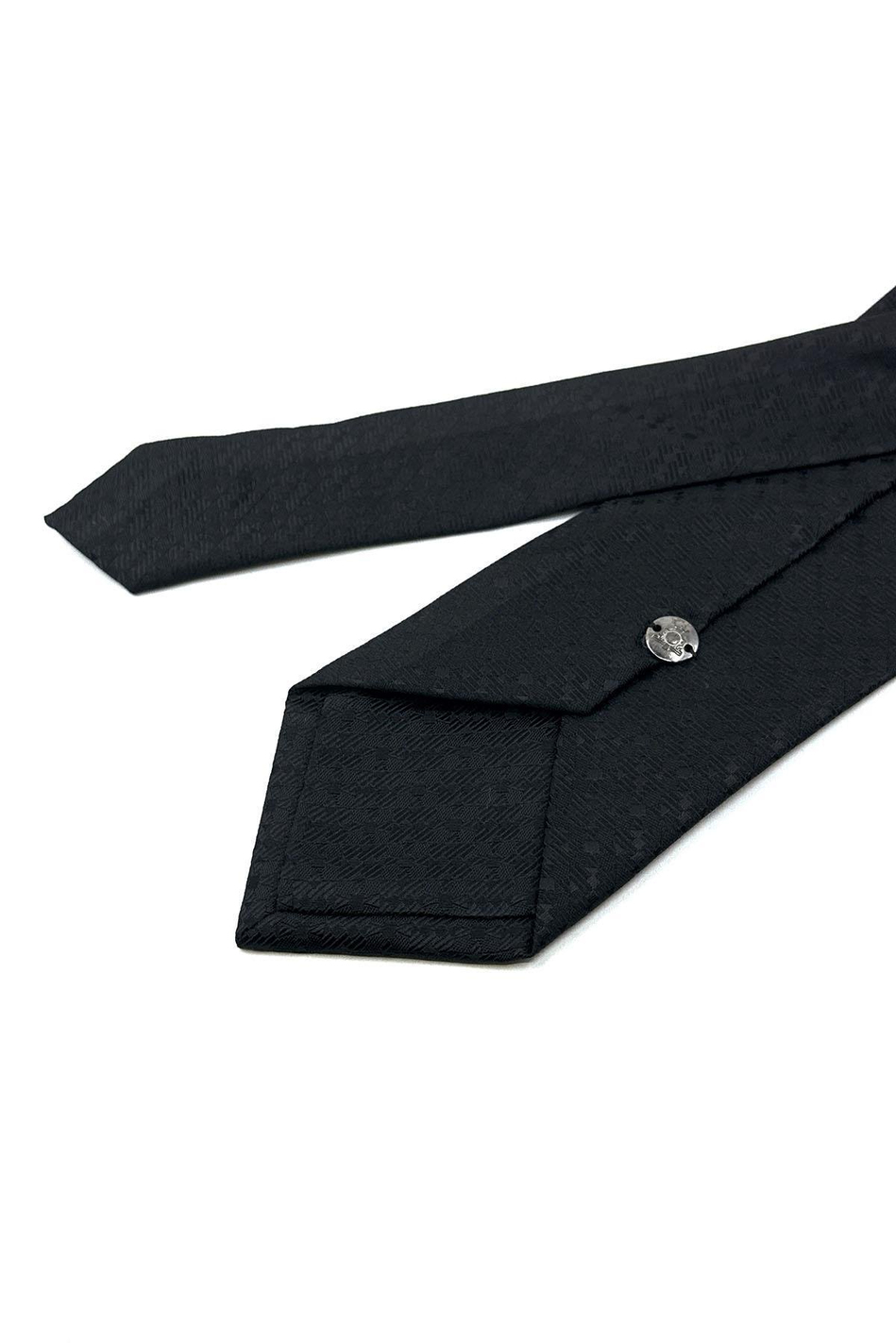 Siyah Motif Desen Mendilli Klasik Kravat KK12013