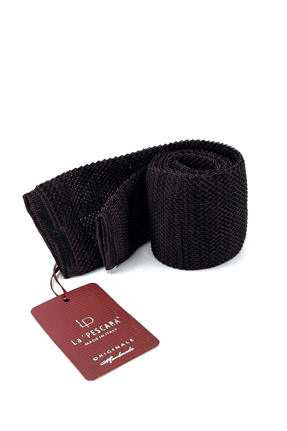 Siyah - Mürdüm Kırçıllı Örgü Kravat ÖR8364