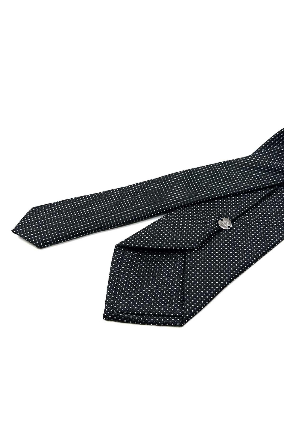 Siyah Nokta Desen Mendilli Klasik Kravat KK12594