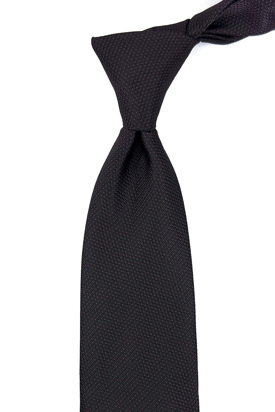 Siyah Nokta Desen Mendilli Klasik Kravat KK11207