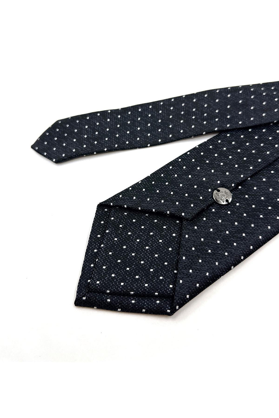 Siyah Nokta Desen Mendilli Klasik Kravat KK11101