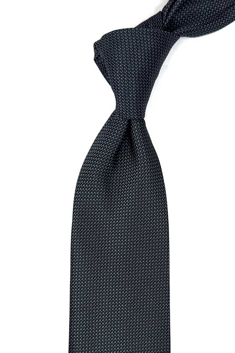 Siyah Nokta Desen Mendilli Klasik Kravat KK12537