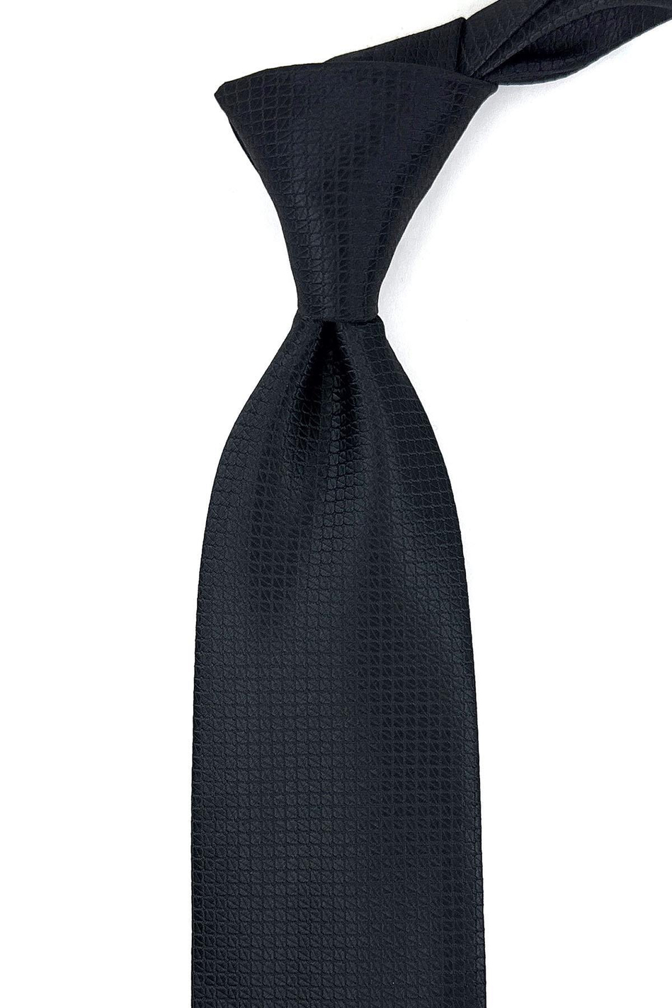 Siyah Nokta Desen Mendilli Klasik Kravat KK11112