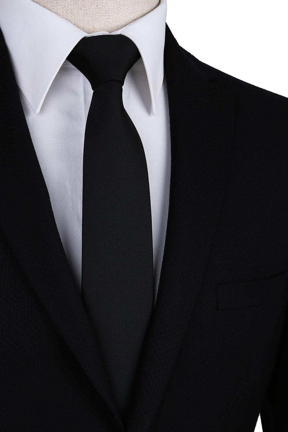 Siyah Nokta Desen Slim Kravat SK7586