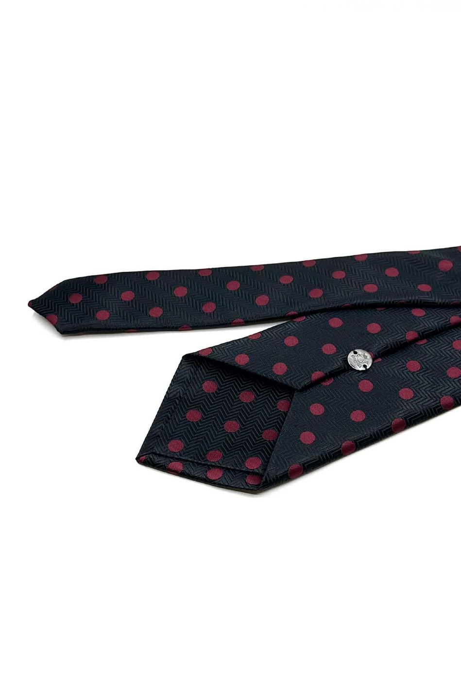 Siyah Puantiye Desen Mendilli Klasik Kravat KK13095
