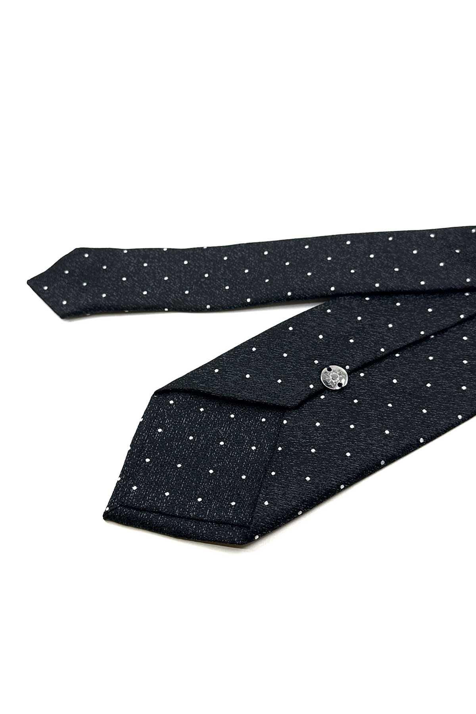 Siyah Puantiye Desen Mendilli Klasik Kravat KK12325