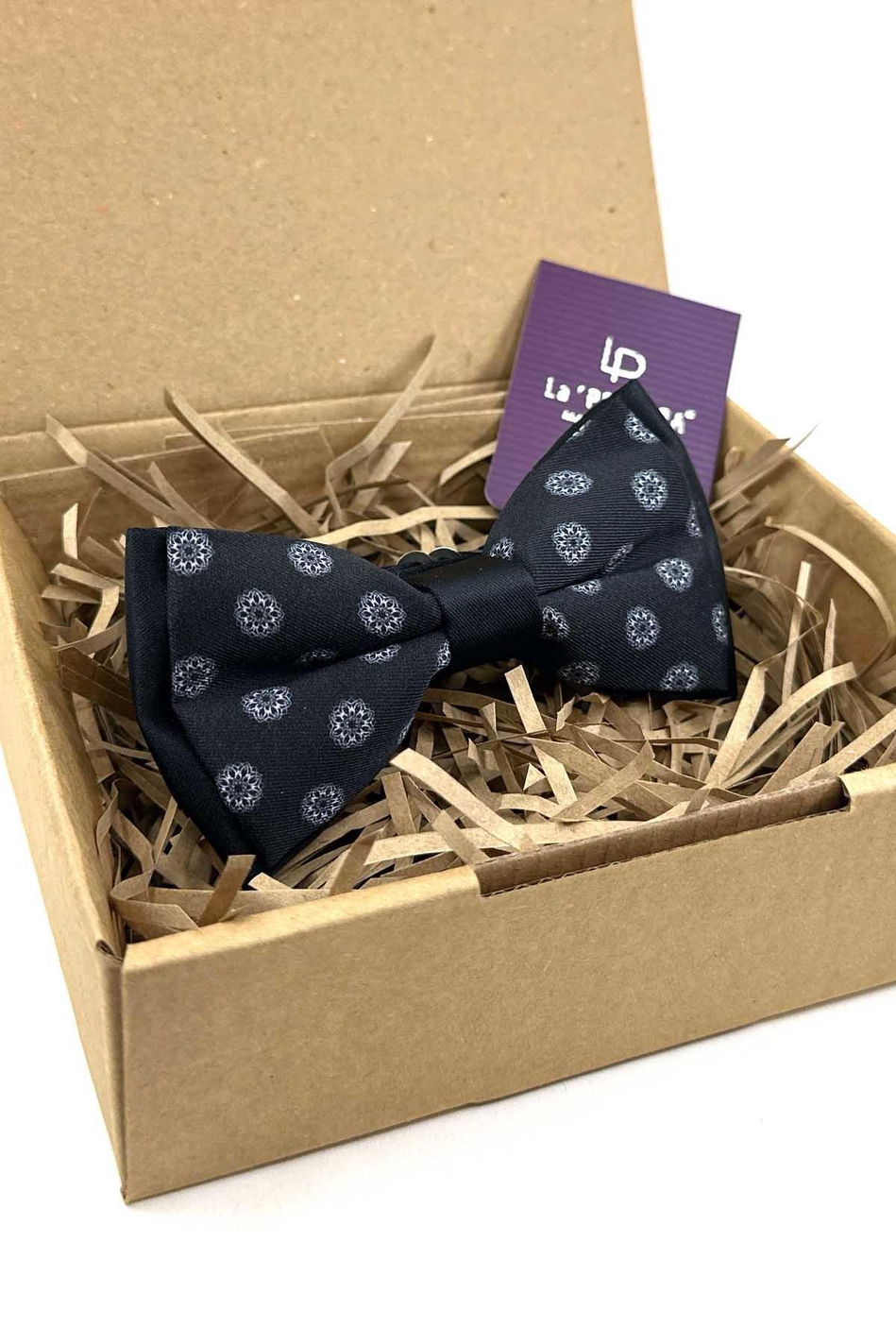 Siyah Puantiye Desen Papyon P1967