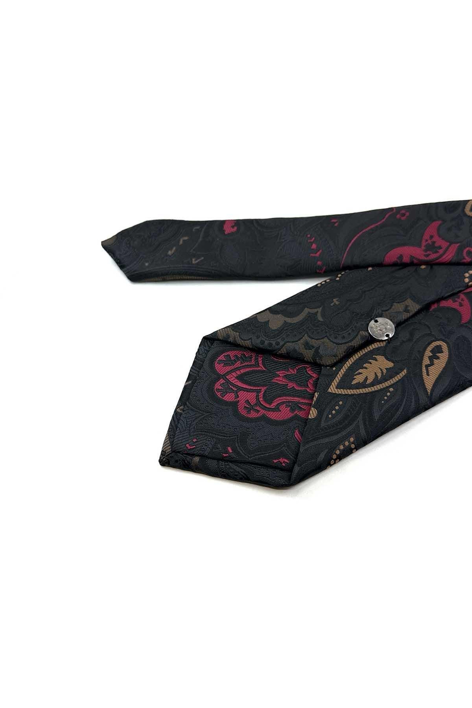 Siyah Şal Desen Mendilli Klasik Kravat KK13319