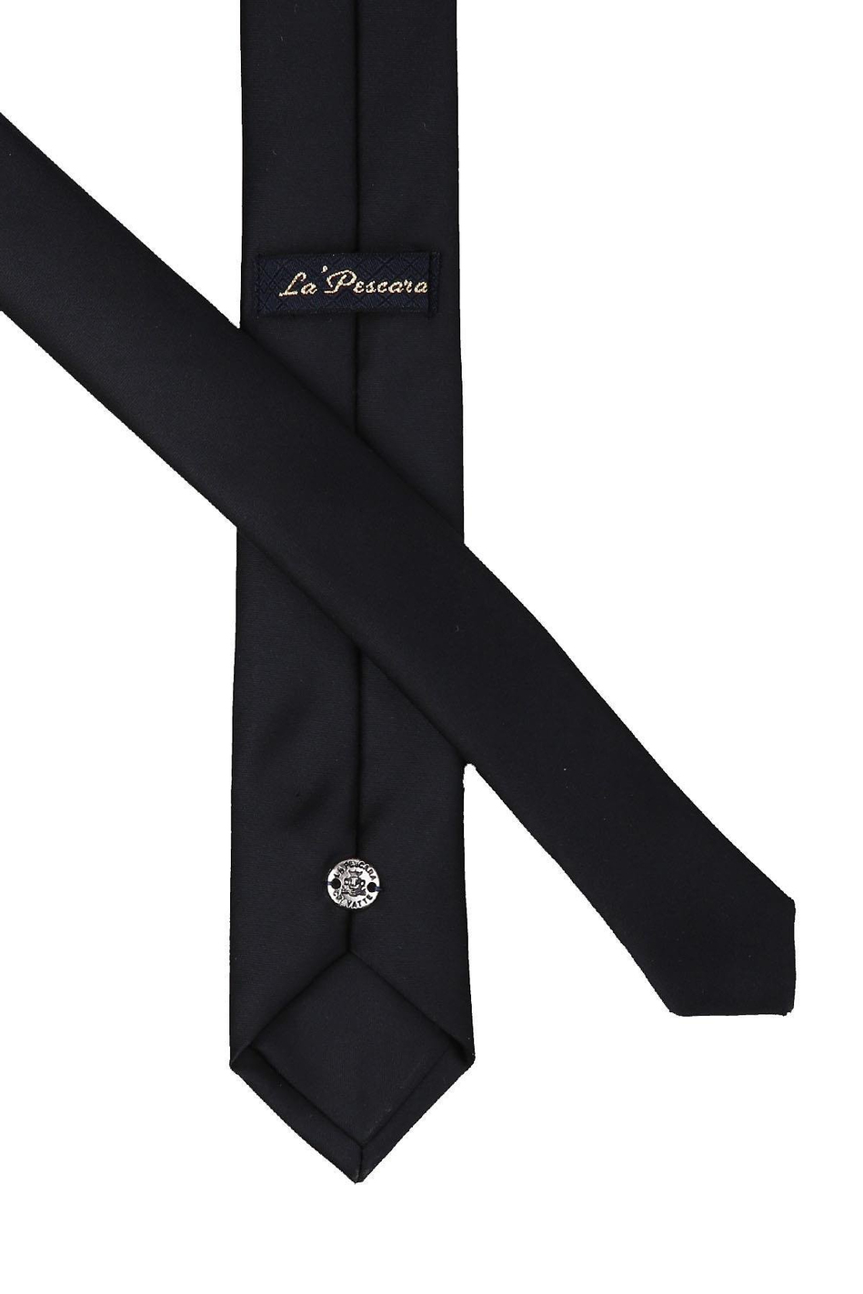 Siyah Saten Düz Çok İnce Kravat UST11