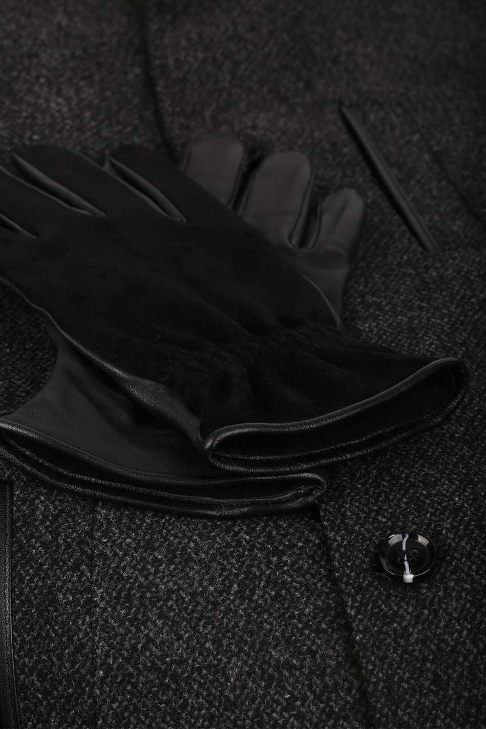 Siyah Süet Erkek Deri Eldiven EL08