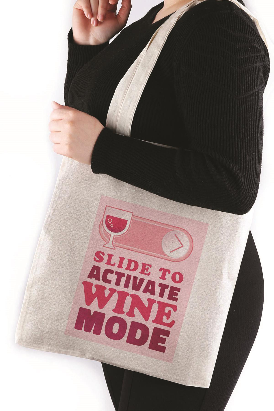 Slide to Activate Wine Mode Bez Çanta 35*40 Tote Bag TOT63