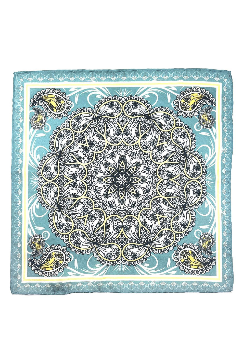 Su Yeşili Motif Desen Erkek Cep Mendili SPS550-50