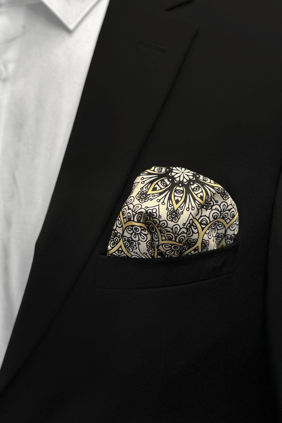 Su Yeşili Motif Desen Erkek Cep Mendili SPS550-50