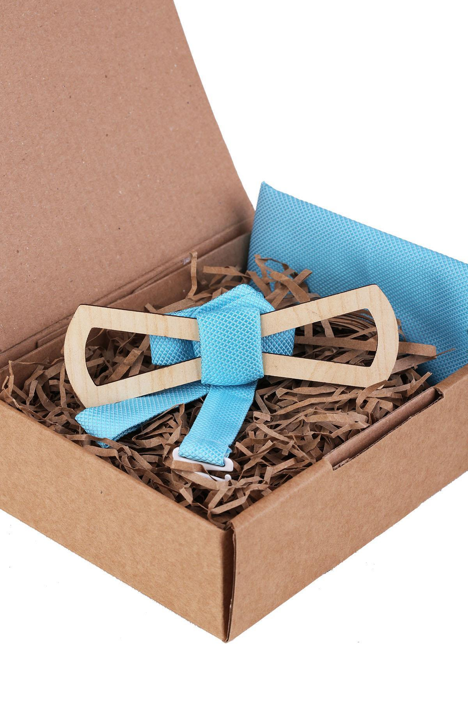 Turkuaz Ahşap Papyon AHP385