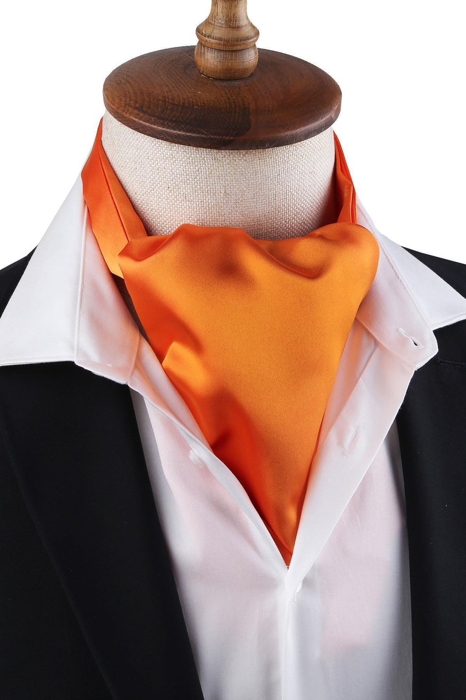 Turuncu Düz Ascot Fular K579