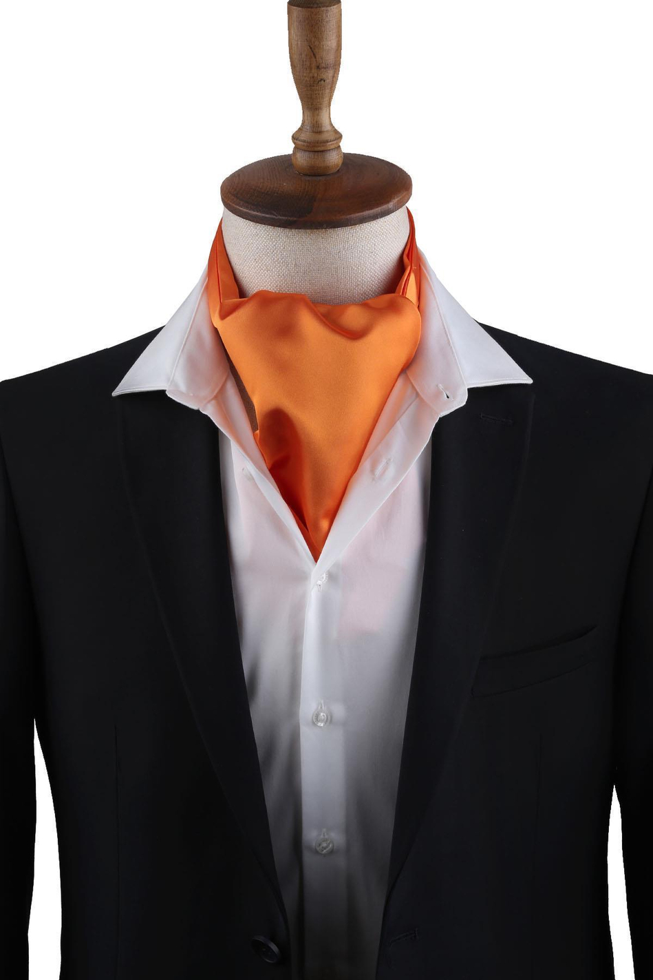 Turuncu Düz Ascot Fular K579