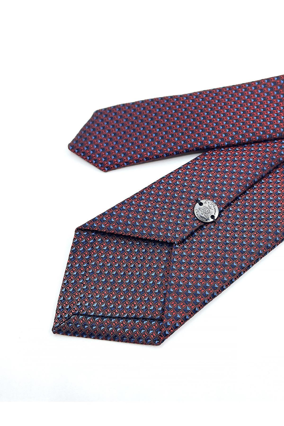 Turuncu - Lacivert Nokta Desen İnce Kravat SK7611
