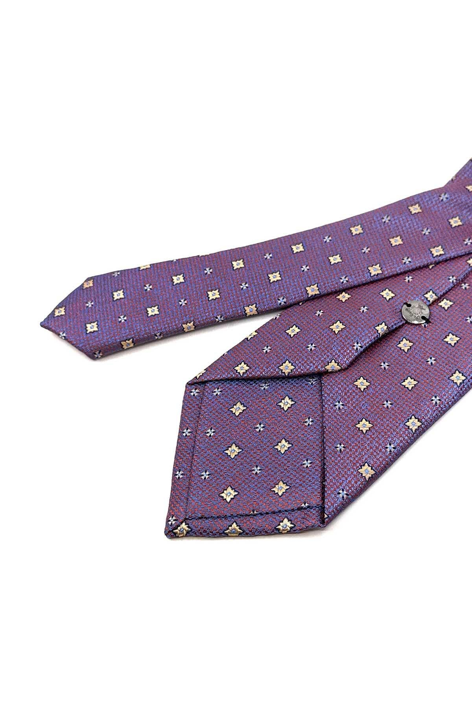 Turuncu - Mavi Küçük Desen Mendilli Klasik Kravat KK12276