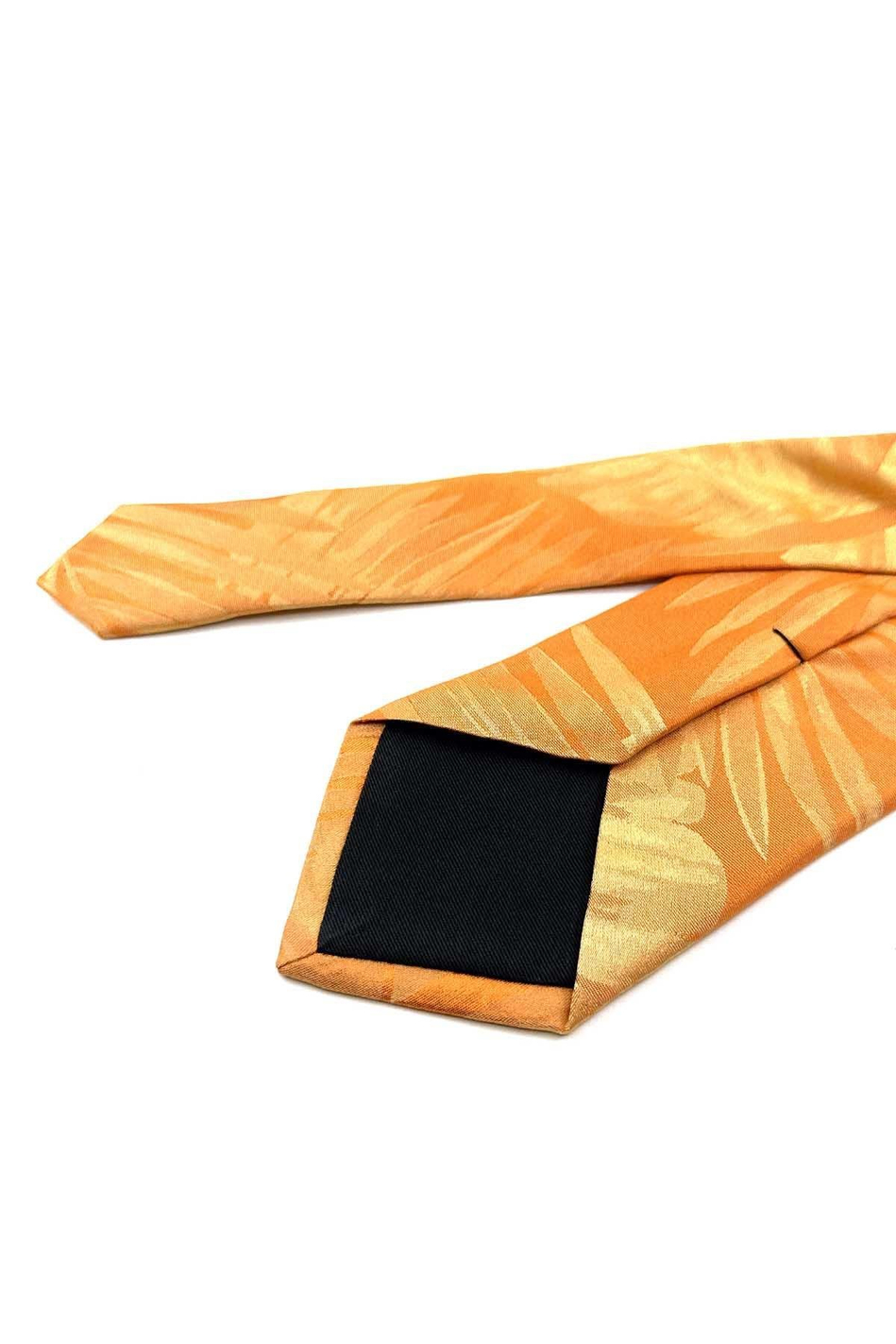 Turuncu Motif Desen İtalyan İpek Kravat İK1620