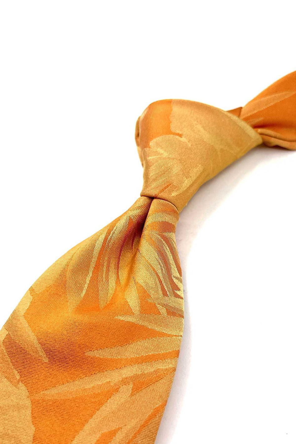Turuncu Motif Desen İtalyan İpek Kravat İK1620